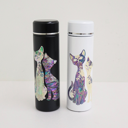 나빌레라 고양이 두마리 자개텀블러 #2