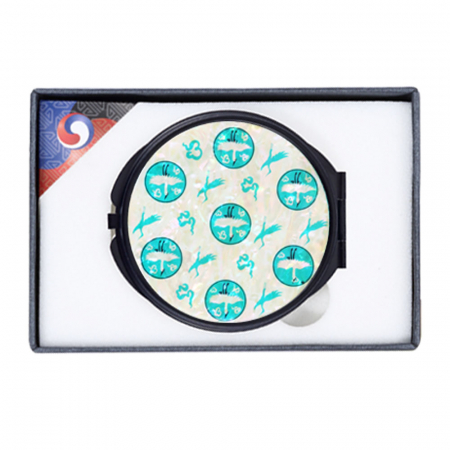 백청자 상감운학문 자개 손거울 외국인 바이어 선물 기념품 #2