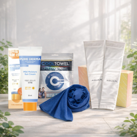 3종세트 쿨토시 쿨타올 LG퓨어더마 선크림 쿨 아이스타올 쿨링 아이스 여행용 여름 폭염 쿨세트 자외선차단 #3