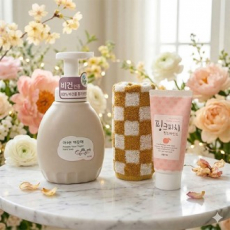 핸드워시 아이깨끗해 프리미엄 클린 비건 450ml  + 과일나라 핸드크림 + 기라로쉬 뱀부 핸드타올