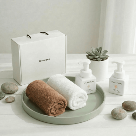 40수코마사 고리핸드수건2P+핸드워시 답레품 타올선물세트 #2