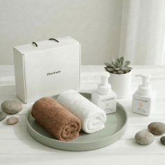 40수코마사 고리핸드수건2P+핸드워시 답레품 타올선물세트