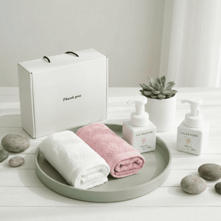 뱀부고리핸드수건2P+핸드워시 답레품 타올선물세트 #3