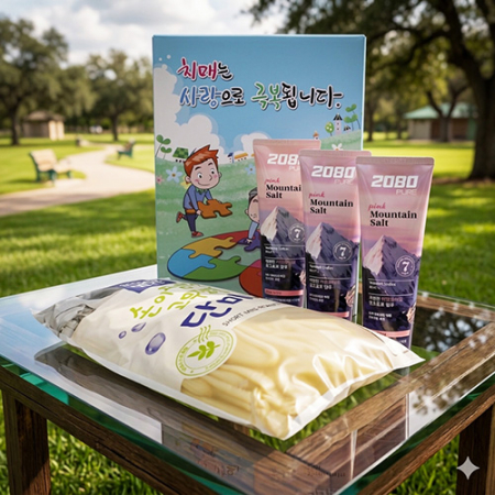 치매예방 핑크솔트치약 고무장갑 10켤레 주방세트 M호 #2