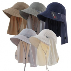 와이드챙 넥커버 자외선차단 아웃도어 모자