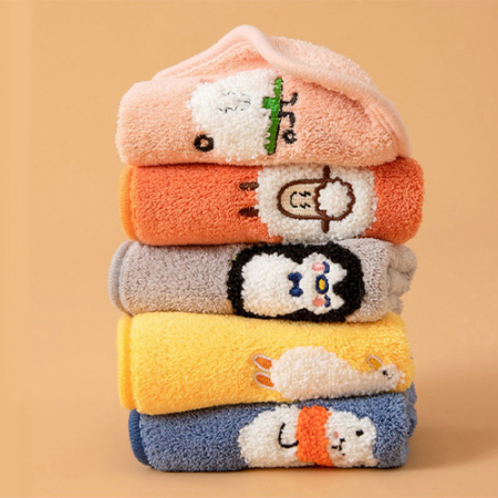 귀여운 동물 캐릭터 극세사 주방수건 어린이집 핸드타올 Y2645 #2