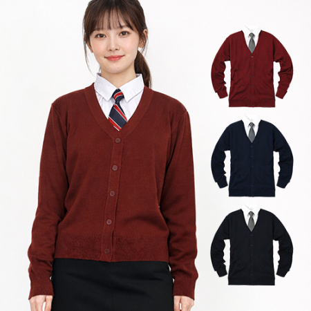 남자 여자 데일리 스쿨룩 학생 교복 정장 니트 가디건 #2