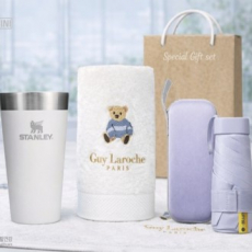 3종고급 스탠리 파인트컵473ml +사각암막5단우산파우치+베어타올수건기라로쉬150g고급세트
