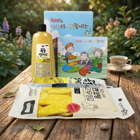 치매예방 주방장갑50매 주방세제 니트릴장갑 5종 세트 B-2호 케이스 변경가능 #2