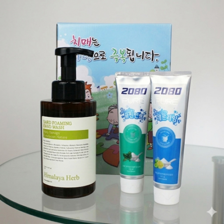 치매예방 Nard 나드 핸드워시 500ml 2080 치약 3종 세트 B-6호 케이스 변경 가능 #2