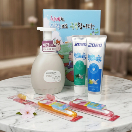 치매예방 아이깨끗해 클린비건 450ml 치약칫솔 6종세트 C-1호 케이스 변경 가능 #2