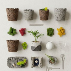 발포세라믹 발포시멘트 DIY 키트 학교 기업 직장 원데이클래스  경량기포콘크리트 분재화분 이오난사 수경식물