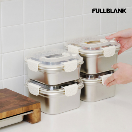 풀블랭크 멀티 킵 스텐밀폐용기 1800ml + 2300ml 2종 #2