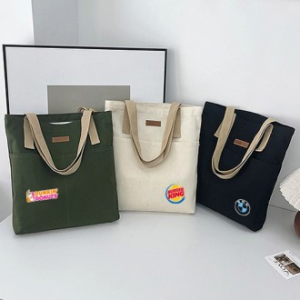 더블포켓 에코백 캔버스 가방 H185