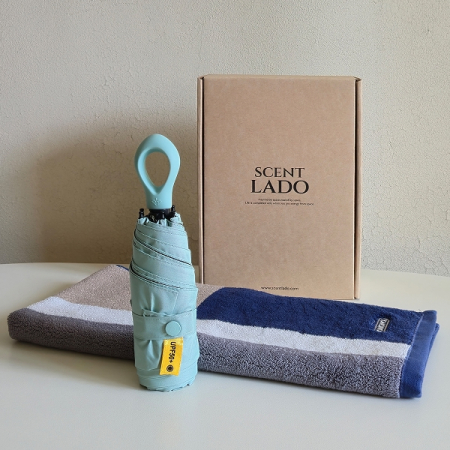 센트라도 송월 컬러타올(수건)180g+멀티고리 5단 양우산 세트 #3