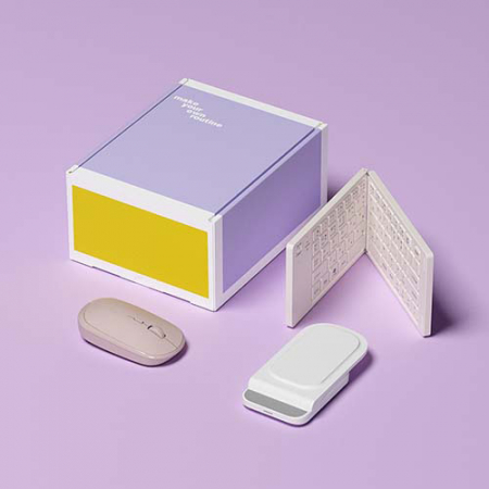 루티네 선물세트 접이식무선키보드+무소음무선마우스(02)+무선충전기 #4