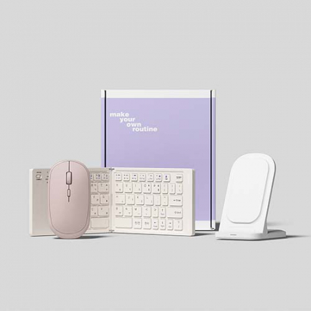 루티네 선물세트 접이식무선키보드+무소음무선마우스(02)+무선충전기 #2