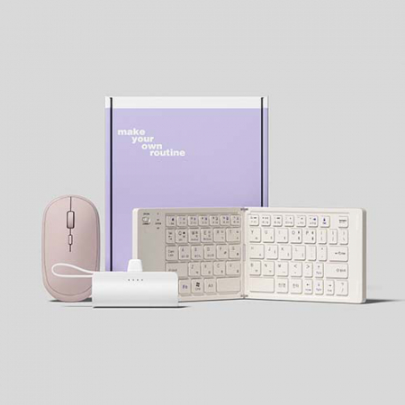 루티네 선물세트 접이식무선키보드+무소음무선마우스(02)+보조배터리 #2