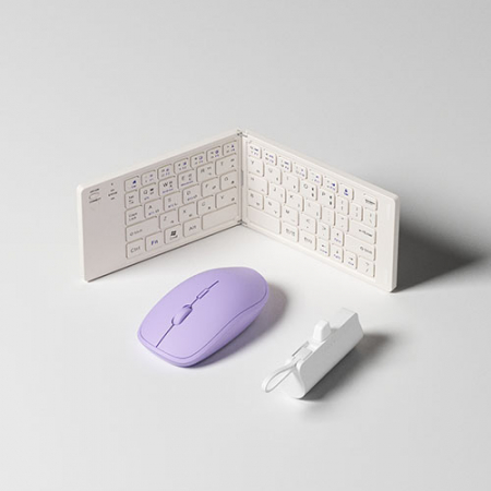 루티네 선물세트 접이식무선키보드+무소음무선마우스(01)+보조배터리 #3