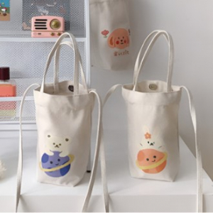 자석단추 미니에코백 물병파우치 텀블러가방 휴대용에코백 캔버스미니백 판촉용에코백