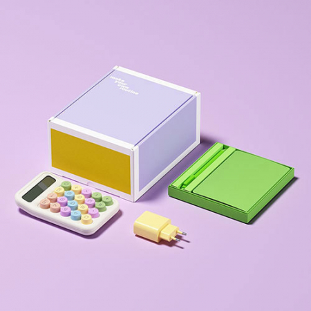 루티네 선물세트 노트볼펜+컬러충전기어댑터+계산기 #4