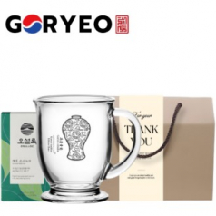 한국전통 고려청자 머그컵 440ml 오설록 티백 선물세트