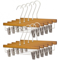 올지 헤리티지 원목 집게 바지걸이 10P 논슬립 회전고리 정장 청바지