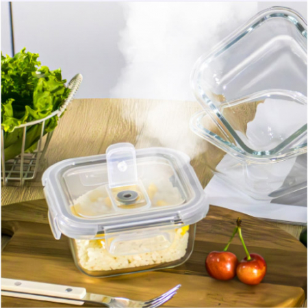 [쿠쳐] 에어홀 정사각 2종 밀폐용기세트(320ml x 2p) #3