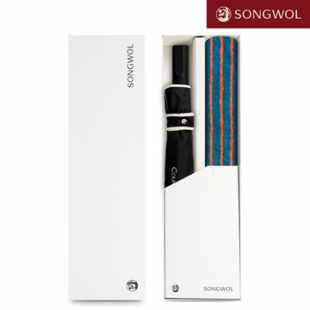 [송월타올] 송월 듀얼 스트라이프40 (180g) + CM 2단 폰지바이어스 우산 2P 콤보세트 #2