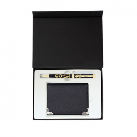 한글 볼펜 사피아노 실버 코너 소가죽 명함지갑 #3