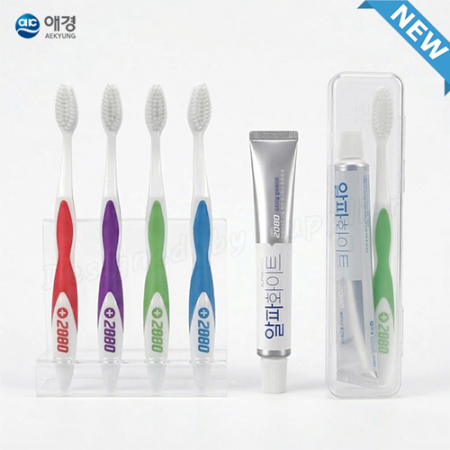 애경2080미세모 뉴2080화이트치약 칫솔치약세트 #2
