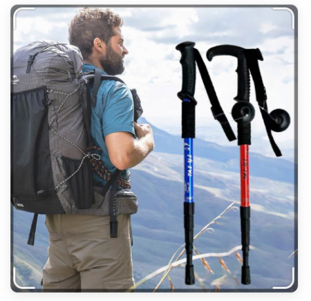 듀랄루민 등산스틱 등산 지팡이 트레킹 폴 T자형 #2