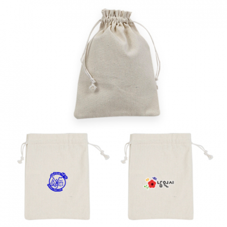 에코 광목 복주머니형 파우치 시리즈 4번 15x20cm #2