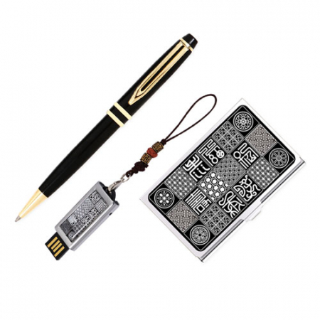 워터펜 블랙 볼펜 수복문자도 자개 명함케이스 자개 USB 3종 외국인 선물 #2