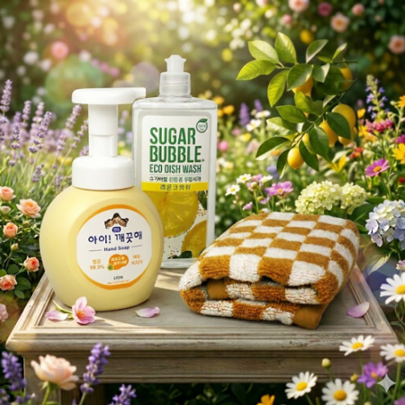 아이깨끗해 + 슈가버블 주방세제 + 기라로쉬 뱀부 주방타올 고리타올 #2