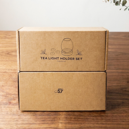 57도씨 유리돔 티라이트 홀더 우드 캔들 촛대 세트 #5