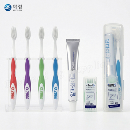 애경2080미세모 뉴2080화이트치약 국내산치간 칫솔치약세트 #4