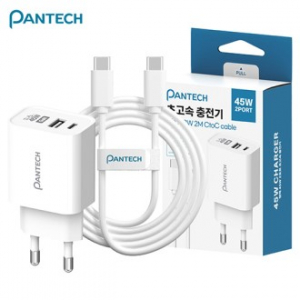 팬택 GaN PD 45W 멀티 2포트 초고속충전기 (60W 2m CtoC 케이블포함)