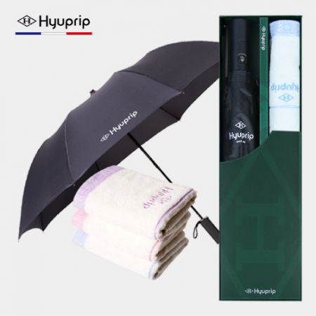 협립 2단 심플 자동우산 +협립눈꽃타월-세트 #2