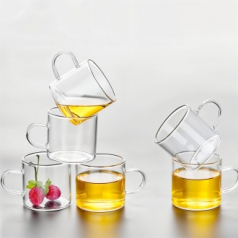 57도씨 내열유리 미니 유리잔 6P 찻잔 다기 세트