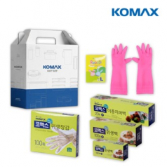 코멕스 고무장갑 위생장갑 위생백(미니/중) 이중지퍼백  기프트박스D(5종)