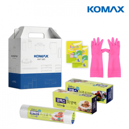 코멕스 고무장갑X2 위생백 위생롤백 이중지퍼백  기프트박스B(4종) #2
