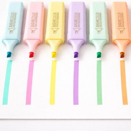 파스텔 형광펜 세트 컬러 마커 노트 필기도구 #2