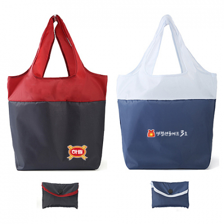 투톤배색 접이식 시장가방 장바구니 H475 #2
