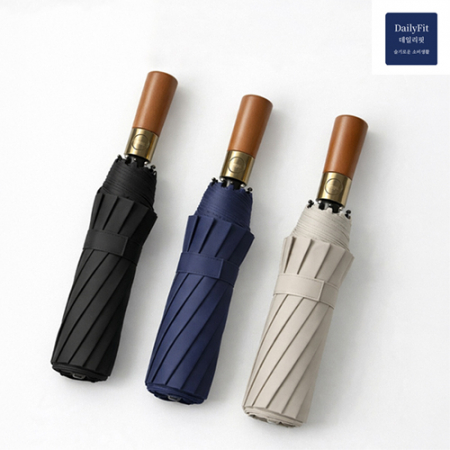 데일리핏 프리미엄 우드손잡이 완전자동 우양산 10K kc인증 #2