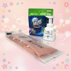 비트 캡슐세제 + 주방전용 아이꺠끗해 키친솝 + 베이비 핑크 고무장갑