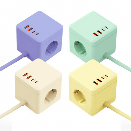 뉴에이커 SM25W 큐브 디자인 멀티탭 4000W 고용량 3구 2M PPS 초고속충전 #2