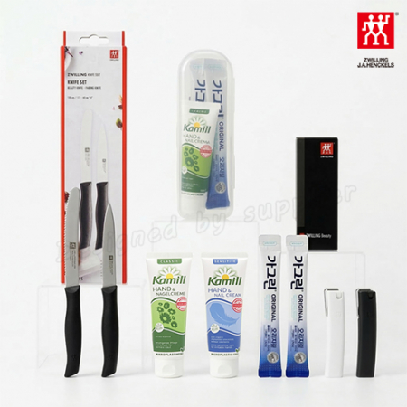 헹켈 과도2종 선물세트3호 독일즈윌링 손톱깍이 가그린2p 카밀핸드크림30ml 미니케이스 #4
