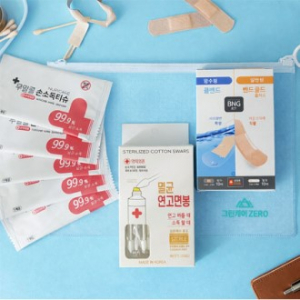 트리플 일회용손소독티슈5매 멸균연고면봉 방수밴드 일반밴드