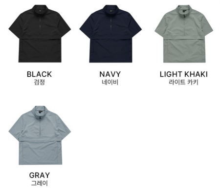 젠더스 반팔 바람막이 아노락 점퍼 신축성 기능성 로고인쇄 #2